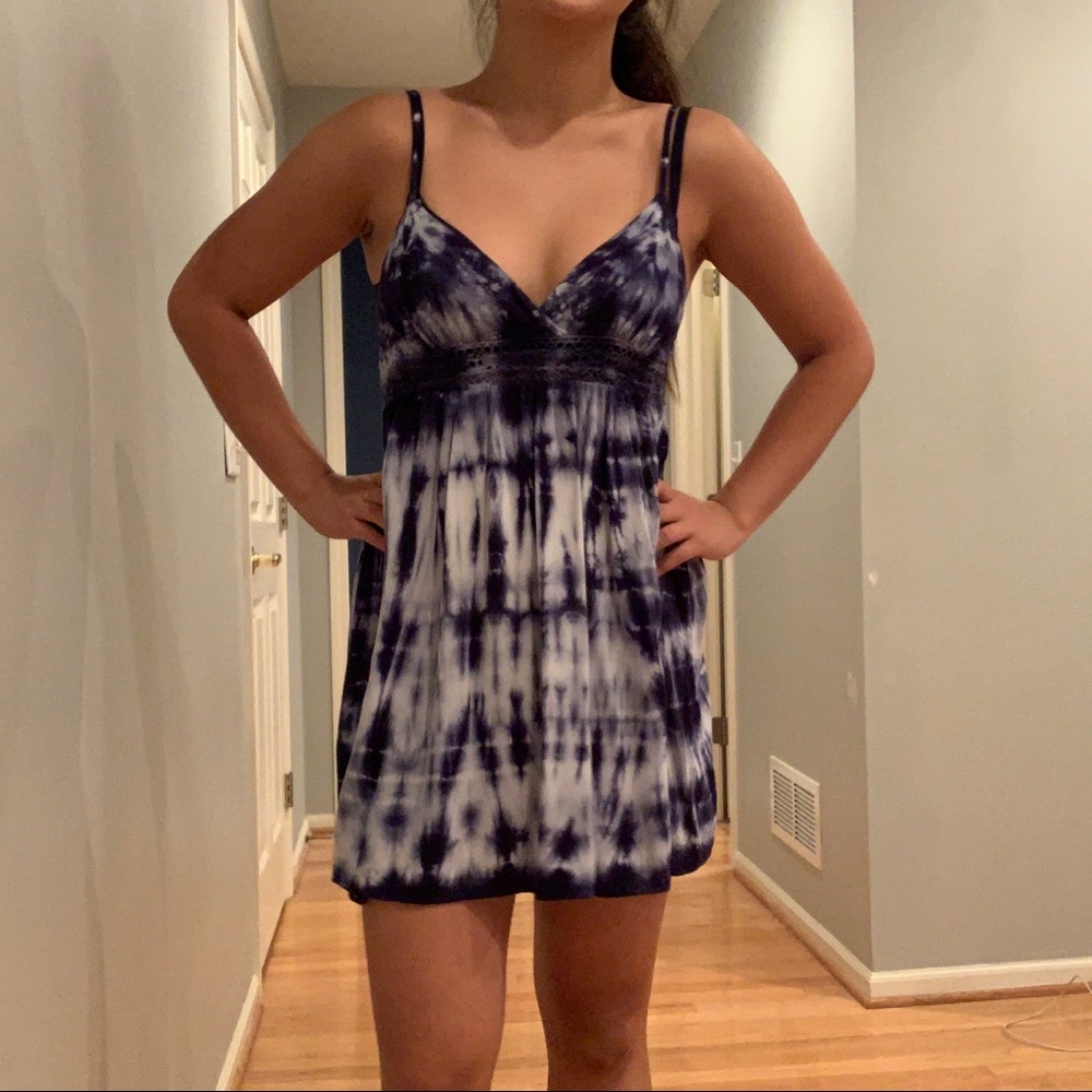 Forever 21 blue tie dye dress